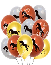 Horse Equestrian Birthday Party Balloons Children Racing Decorations Banner Pony