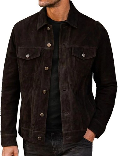 Men suede leather - suede, jacket