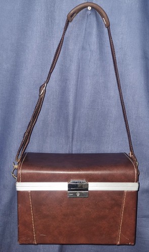 Vintage brown leather - brown, hard