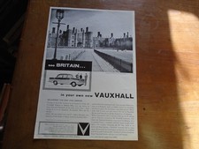 VINTAGE ADVERT:  THE VAUXHALL