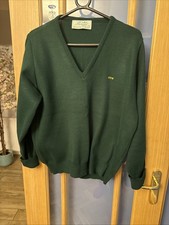 Men's Balmoral V Neck Jumper BLEND Green Chest 38/40 Size M New Scotland