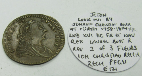 Jeton louis xvi johann - jeton,