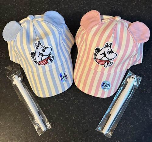 Two moomin kids caps his - two,