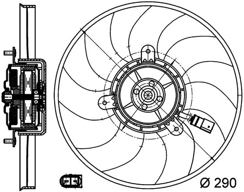 Mahle radiator condenser - radiator/condenser, fan