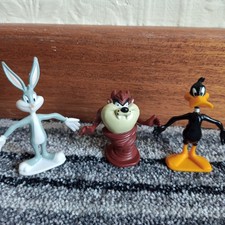 Looney Tunes Figures Tazmanian Devil, Bugs Bunny, Daffy Duck Warner Bros 1996 