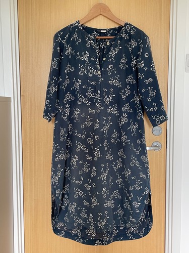 Toast shirt dress floral navy - dress,