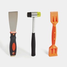 VonHaus 3 Piece Window Glazing Tool Kit - Hammer , Chisel,  Glazing Paddle