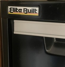 Elite Built 4 Drawer Ball Bearing Filing Cabinet with Lock&Key Black Steel Used