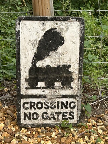 Railway crossing sign - railway,