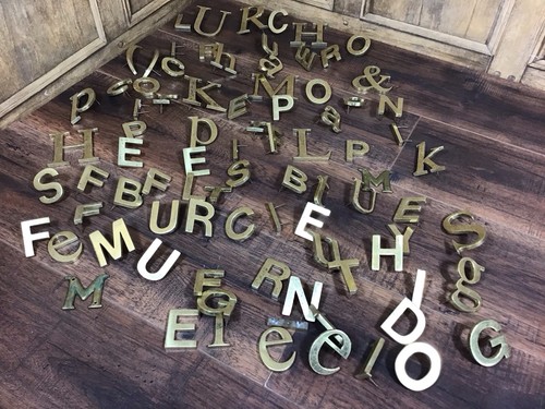 Vintage brass letters - 86,