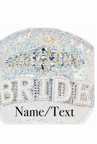 White sequin rhinestone - rhinestone, bride