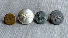 Antique Vintage Livery Sporting Hunt Buttons, Fox Hare Deer Hunting Hounds