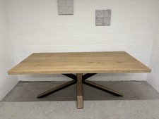 Habufa @ Furniture Village Detroit 200cm Industrial Solid Oak Dining Table