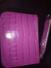 Jigsaw Pink Leather Clutch Bag,new
