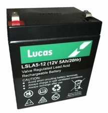 Lucas 12V 5AH( 4.5AH) AGM/GEL  Rechargeable Battery for Mountfield Lawn Mower 