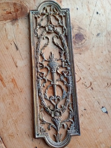 Brass finger plate push door - finger,