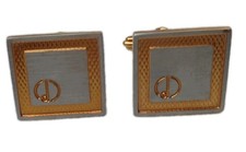 Authentic Dunhill Silver & Gold Logo Cufflinks Men’s Gift Ready Classic Vintage