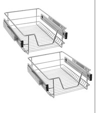 Pull-Out Wire Baskets 400mm Wide Cabinet Slide Out Wire Storage Drawers
