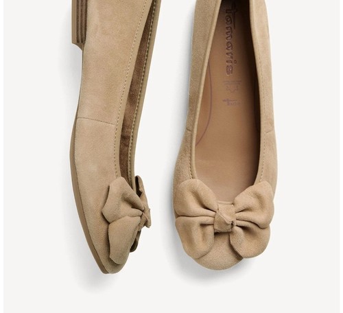 Tamaris leather suede beige - leather,