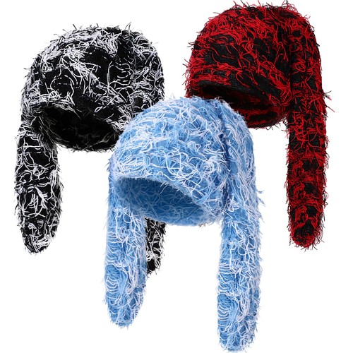 Pcs fuzzy beanie bunny - fuzzy, ears