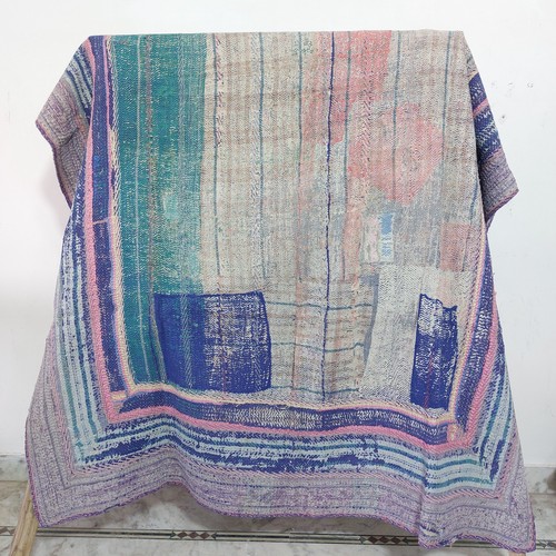 Handmade vintage kantha quilt - handmade,