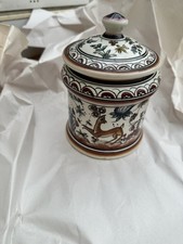 Rabbit Hand Painted Vintage Portuguese Pot Very Cute Little Item 