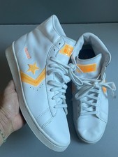 unisex Converse Pro Leather Hi Hi-Vis White Orange sneakers uk 7.5 eur 41