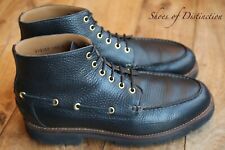 Grenson Black Grain Leather Derby Boots Shoes Men UK 10.5 E US 11.5 EU 44.5