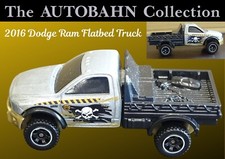 STUNNING 2016 DODGE RAM FLATBED TRUCK; NEW MATCHBOX DIECAST SCALE MODEL PICK-UP
