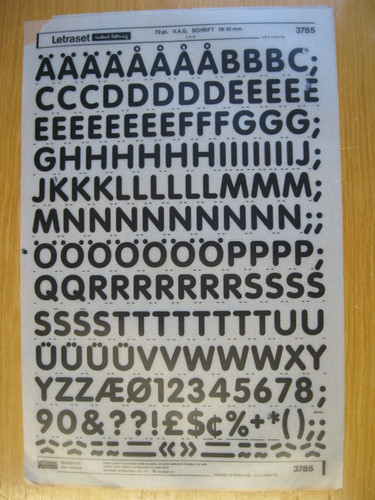 Letraset upper case - ,