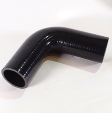 90 Degree Silicone Black Hose