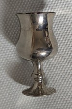 VINTAGE PEWTER GOBLET CRAFTSMAN MADE SHEFFIELD Engraved RLM