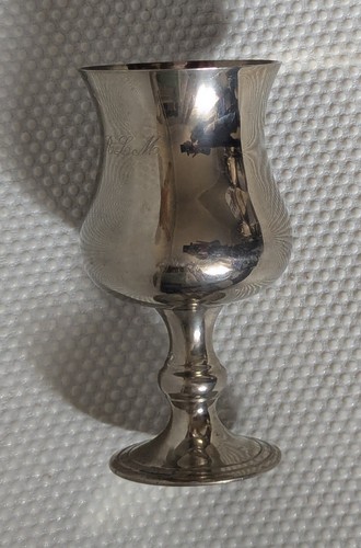 Vintage pewter goblet - pewter,