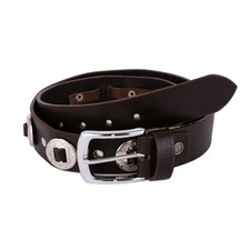 Leathershire Brown handmade Concho leather belt
