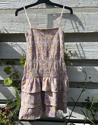 Primark floral shirred - s,
