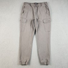 Airwalk Cargo Jogger Pants Mens Medium Elastic Drawstring Waist Cotton Blend