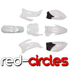 WHITE TTR / CRF70 PIT BIKE PLASTICS SET, FITS DEMON D-LINK XLR LXR