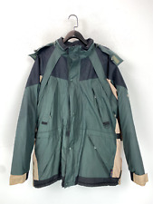Sherwood Forest Waterproof Hooded Outdoor Jacket Green Nylon Size L