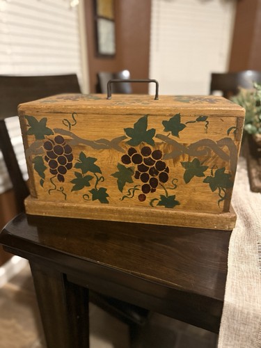 Vintage wooden oak bread - oak, box