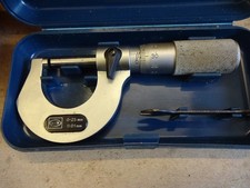 0-25mm micrometer Satin finish cased