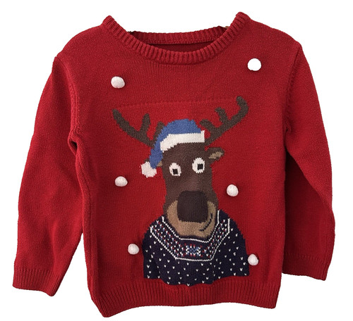 Matalan red knit rudolph - knit,