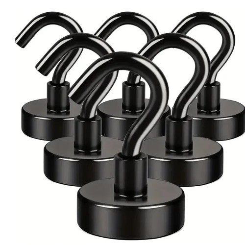 6pcs black magnet hooks - ,, 25