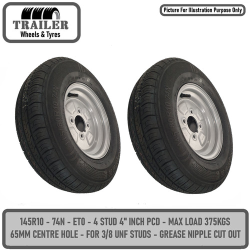 Trailer wheel rim tyre - trailer, &