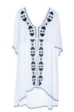 BEACH COVER UP KAFTAN WHITE