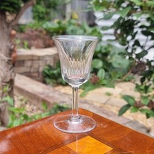 Victorian Drinking port sherry Wine Glass – Faceted Bowl & Tapered Stem