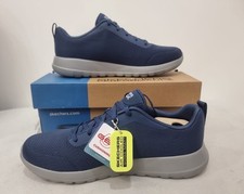 Mens Skechers Go Walk Max Effort Trainers In Navy Lace-up Trainers Size 9/43.5