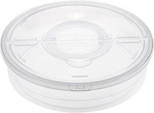 Food Storage Box for Cake Pizza & Desserts 30cm Plastic Clear with Handled Lid