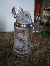 Boars Head Glass German Stein