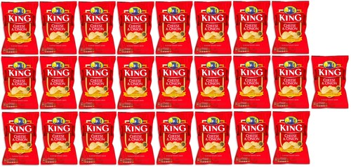 King crisps cheese and onion - king,