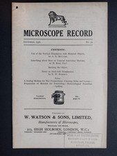 Watson's Microscope Record